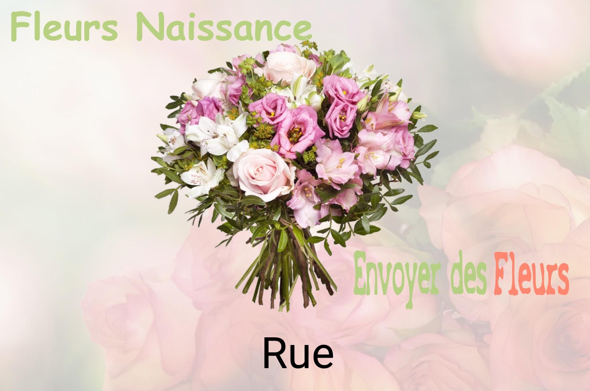 Bouquet de fleurs de naissance livré à Rue